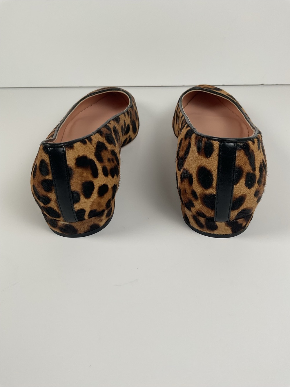 J.Crew Leopard Calf Hair Pointed Toe Flats Size 8 - Picture 9 of 11